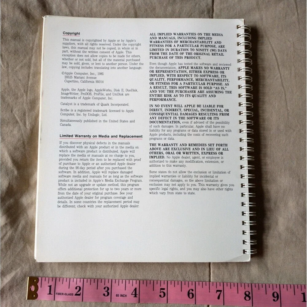 Vintage 1985 Apple II Utilities Guide Spiral Bound